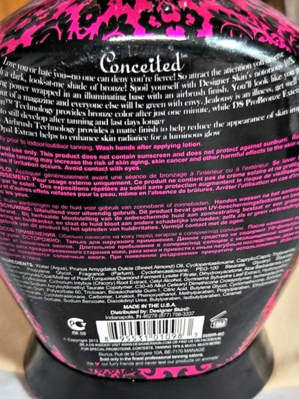 Conceited Body Oil Pink & Black 13.5 fl oz NWT - Picture 5 of 8